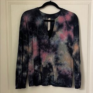 Raquel Allegra Multicolor Tie-Dye Blouse